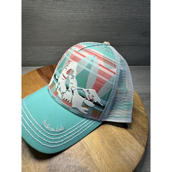 NEW WOMEN’S SEA GREEN/WHITE/MULTI PISTIL DESIGNS MCKINLEY TRUCKER HAT SPRING - Picture 4 of 6